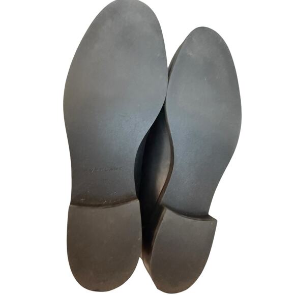 Everlane Loafers Women 8.5 Black Leather Slip On Minimalist Clean Girl - Picture 7 of 9